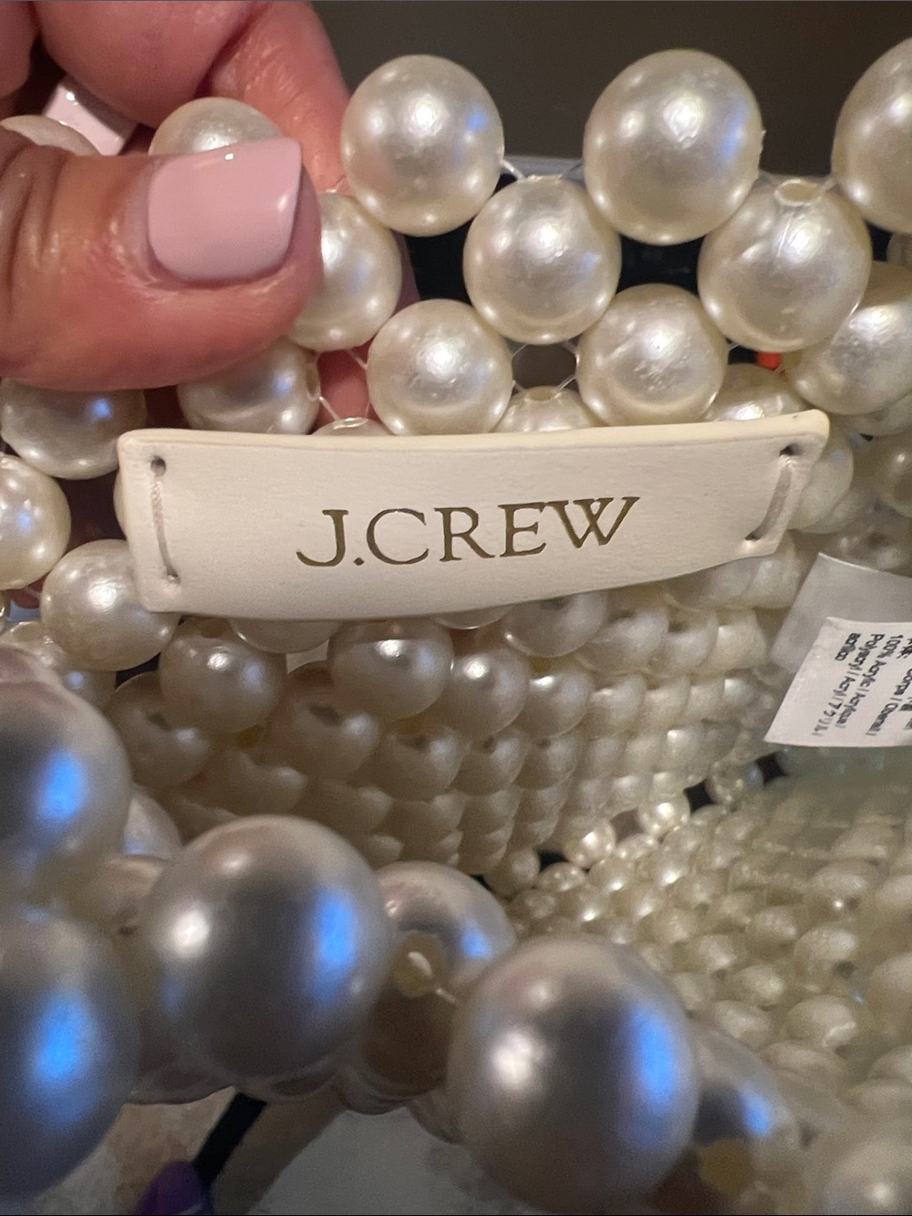 J Crew Pearl Beaded Small Tote Bag - Picture 3 of 7